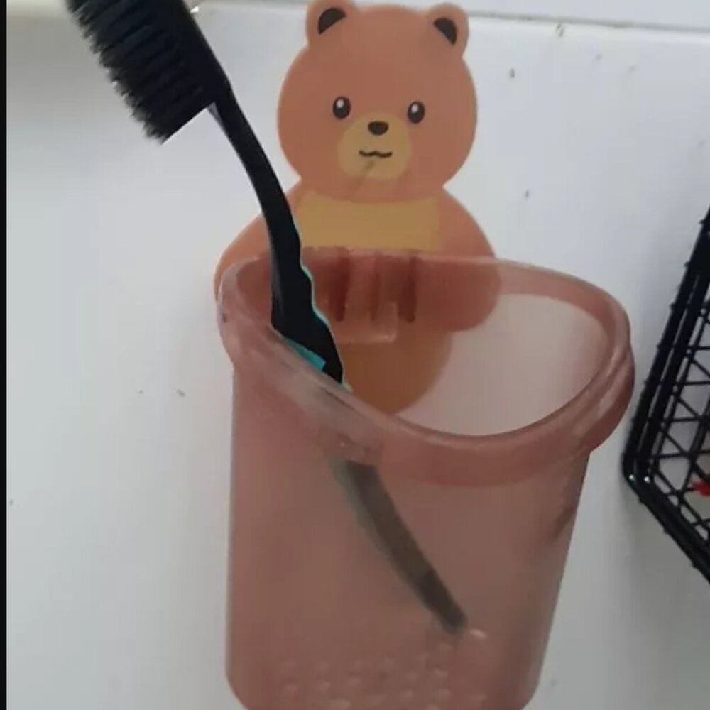 Brown Bear Wall Sticker Cup